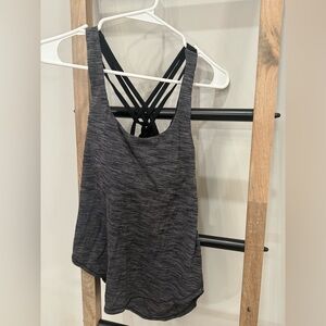 Lululemon Black & Charcoal Strappy Tank Top 4